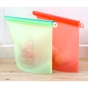 Thumbnail 4 of RePlanetMe ถุงซิปล็อคซิลิโคนใส่อาหารผลไม้ซุปแกง Reusable Silicone Zip-Lock Food Bag เขียว (Green) ชุด 2 ขนาด 1,000 มล. + 1,500 มล.