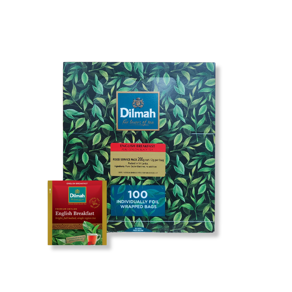 Dilmah  ชาซอง ชาอิงลิช เบรกฟาสต์ | Food Service English Breakfast Tea (2g x 100 TBags) x 6 กล่อง