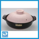 Thumbnail 2 of Twin Fish หม้อเคลือบดินเผา 2.4 ลิตร Kikka 193-5911 9go IH (ฝาสีชมพู)