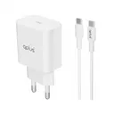 Thumbnail 1 of QPLUS Wall USB Charger 1 USB-C 20W + USB-C to USB-C Cable 1 m White