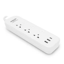 Thumbnail 2 of ANITECH TIS Plug 3 Way 3 Switch 2xUSB-A, 1xUSB-C 3M. H5333 White