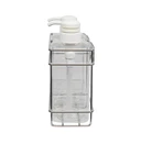 Thumbnail 2 of Bangkok Burapha ตะแกรงสแตนเลส 2 ช่อง ตะแกรงอเนกประสงค์สำหรับใส่ขวด ตะแกรงใส่ขวดสบู่ ใส่ขวดแชมพู ที่วางขวดสบู่ พร้อมขวดปั้ม 500ml.