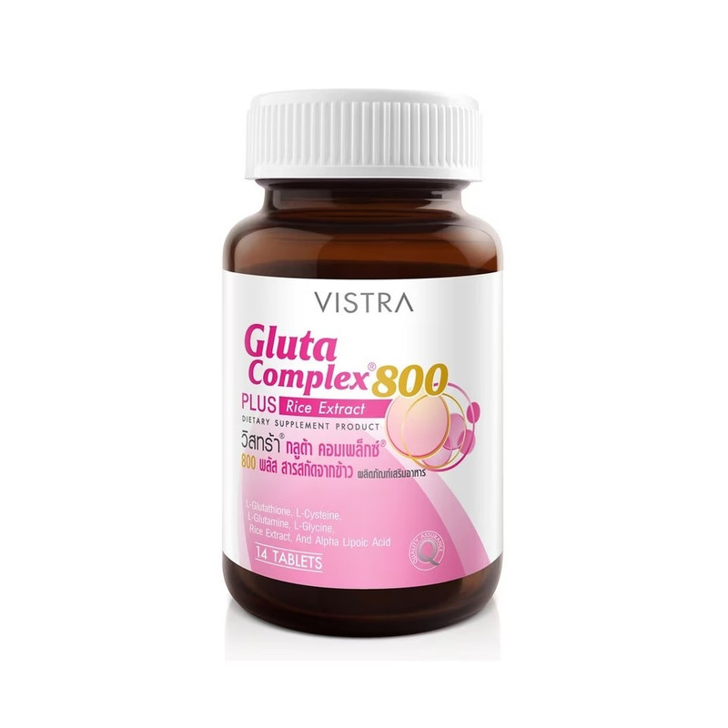 VISTRA Dietary Supplement Gluta Complex 800 Rice Extract 42 g 14 Tablets