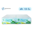 Thumbnail 2 of ผ้าเย็นสำลีโบว์  สีขาว  ขนาด 7x8 นิ้ว แพค 100 ชิ้น จำนวน 10 แพค