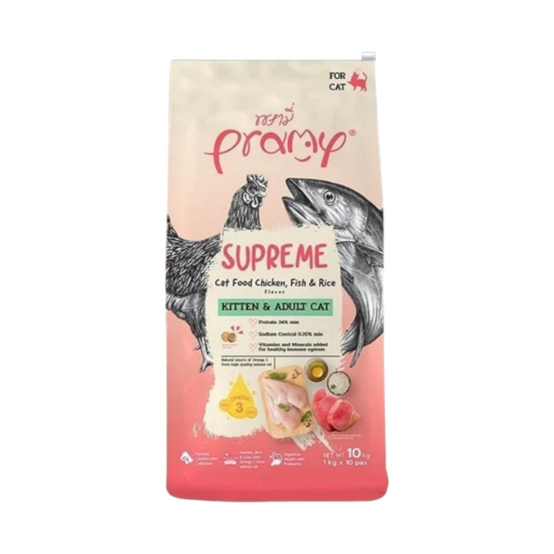 [แบ่งขาย] Pramy Supreme พรามี่ ซุพรีม อาหารเม็ดแมว / สูตร Kitten & Adult 1 kg