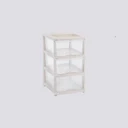 Thumbnail 1 of HomeHuk ตู้ลิ้นชักพลาสติก 4 ชั้น พร้อมที่วางของด้านบน สีโปร่งใส