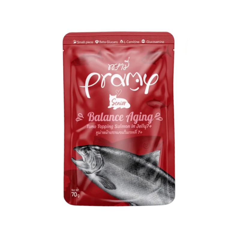 PRAMY พรามี่ อาหารเปียกแมว สูตร Functional ขนาด 70 กรัม SN2-Balance Aging