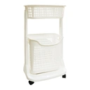 Thumbnail 1 of เอพีไอ ตะกร้าผ้า 2 ชั้น มีล้อ รุ่น 1020 สีขาว