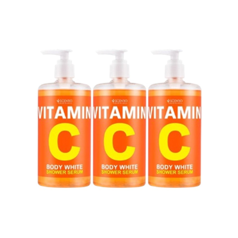 BEAUTY BUFFET SHOWER SERUM SCENTIO VITAMIN C BODY WHITE 450 ml. x 3