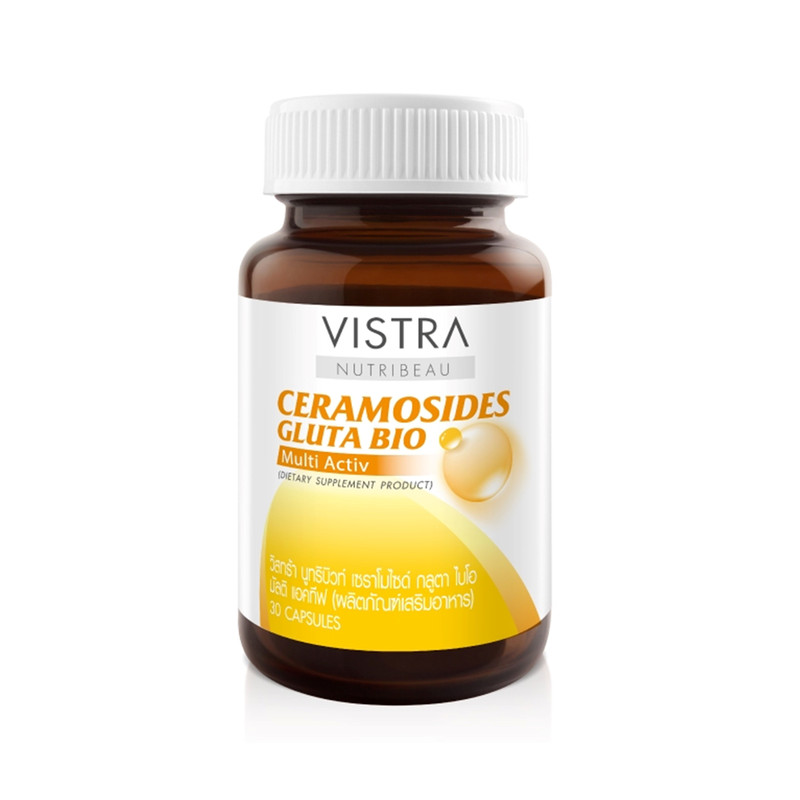 VISTRA Dietary Supplement Nutribeau Ceramosides Gluta Bio Multi Activ 34.5 g 30 Capsules