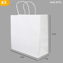 Thumbnail 2 of Matapat ถุงหูหิ้วกระดาษสีขาว (ขาว/เบอร์ 3) ถุงใส่เบเกอรี่ ถุงกระดาษเกรดพรีเมียม ถุงจัดเบรค -- SIZE : 1 / 2 / 3 / 4 / ใส่กล่องข้าว