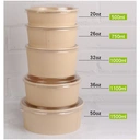 Thumbnail 3 of BIOPACK ชามคราฟพร้อมฝา (ชาม 750 มล ,50 ใบ,+ ฝาไมโครเวฟ) ชามกระดาษ ชามสลัด ชามใส่ก๋วยเตี๋ยว ชามใส่อาหาร ชามกระดาษคราฟท์พร้อมฝา