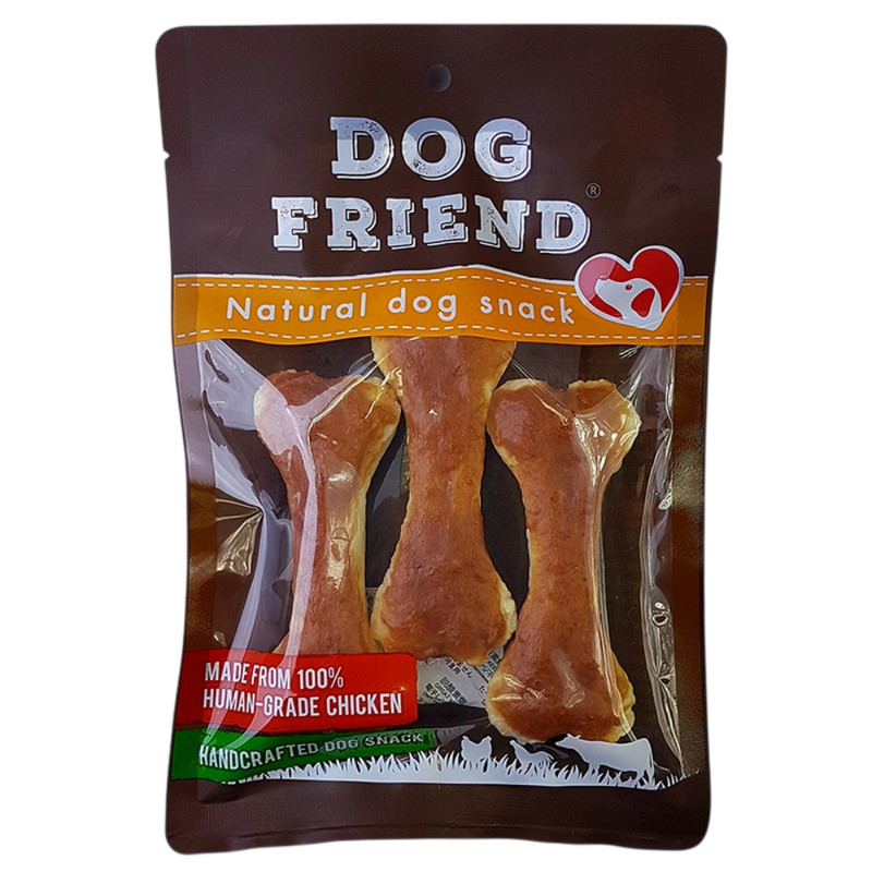 Dog Friend ขนมสุนัข ครั้นชี่โบนหน้าไก่ 3 ชิ้น x 2 ซอง