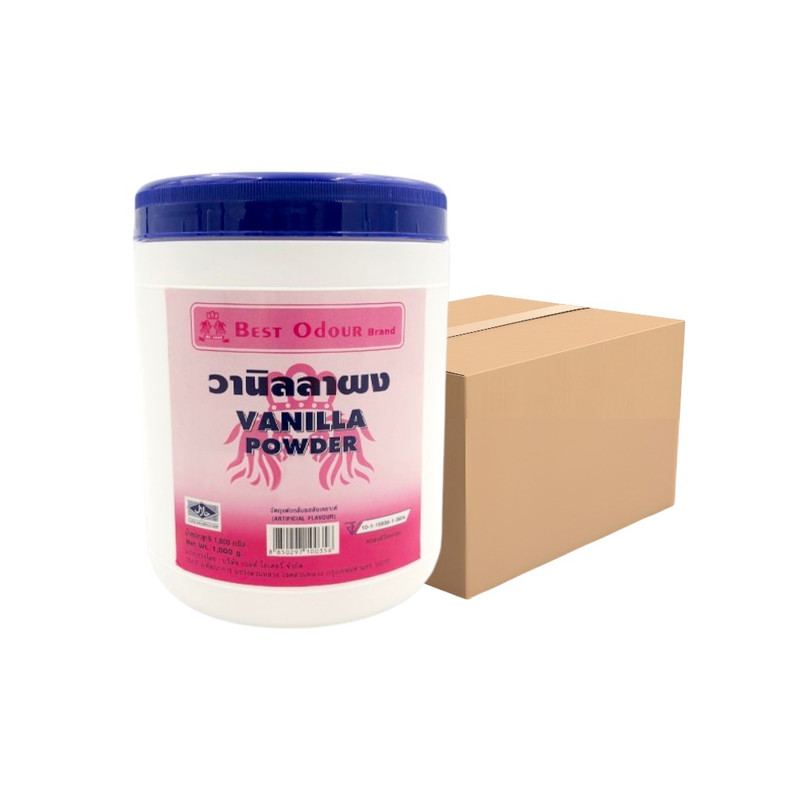 ยกลัง วานิลลาผง ขนาด 1000 กรัม 1 ลัง บรรจุ 6 กระป๋อง ขนม เบเกอรี่ เบสท์โอเดอร์ กระป๋อง วนิลลา ผง