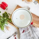 Thumbnail 5 of PINJU หม้อเคลือบอินาเมล สีแคนดี้ (แดง Cherry M) หม้อเคลือบด้ามไม้ หม้อด้ามไม้ หม้อด้ามจับ หม้อเคลือบ หม้อด้าม