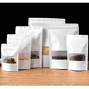 Thumbnail 5 of Matapat ถุงคราฟท์สีขาว หน้าต่างขุ่น หลังทึบ (ขาว 12x20) ตั้งได้ มีซิปล็อค White Kraft Window Zip bag ถุงขนม ซองขนม ซองใส่ชา บรรจุ 25ใบ
