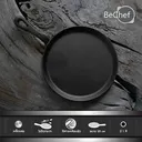 Thumbnail 2 of Bechef กระทะเครป ทรงแบน มีด้าม ขนาด 25 cm เหมาะสำหรับทำอาหารที่ใช้น้ำมันน้อย ทำเครป โรตี แพนเค้ก ทำจากเหล็กหล่อ ร้อนเร็ว ทนทาน ใช้ได้กับเตาทุกประเภท