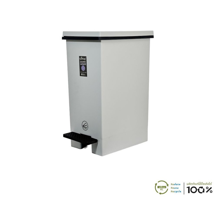 DKW (Official Store) Pedestal Trash Can Soft Close  Model HH-2605IS 10-liter Capacity grey