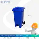 Thumbnail 4 of ถังขยะพลาสติก สีน้ำเงิน แบบเท้าเหยียบ มีล้อ 120 ลิตร - CHINTER F128-S946-C02