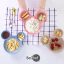 Thumbnail 2 of Bechef จานข้าวเด็ก ชามข้าวเด็ก ทำจากฟางข้าวสาลี ย่อยสบายได้ จาน ชามข้าว 3 หลุม