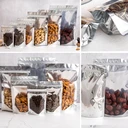 Thumbnail 4 of Matapat ถุงฟอยด์เงิน (20x30 (บรรจุ25ใบ)) ถุงซิปล็อคตั้งได้ ด้านหน้าใสหลังเงิน ถุงฟอยด์สีเงิน ถุงขนม ซองขนม (บรรจุ25ใบ)