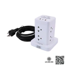 Thumbnail 4 of โตชิโน่ ปลั๊กไฟ Plug Tower 8 Sockets 16A 3600W PD+QC 20W สีขาว