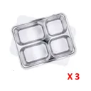 Thumbnail 2 of Empress World ถาดหลุมสแตนเลส 4 ช่อง รุ่น B ฝาปิดพลาสติก x 3