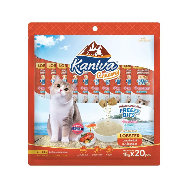 KANIVA Cat Food Creamy Tuna Topping Lobster Freeze Bits 15 g x 20