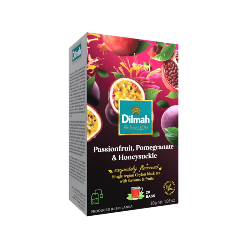 DILMAH Ceylon Black Tea Passion Fruit&Pomegarnate Flavored 40 g (20 sachets)