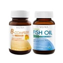 Thumbnail 1 of วิสตร้า ผลิตภัณฑ์เสริมอาหาร บี-คอมเพล็กซ์ พลัส แร่ธาตุ 30 เม็ด+ วิสตร้า น้ำมันปลาแซลมอน 1000 มก. 45 เม็ด x 2