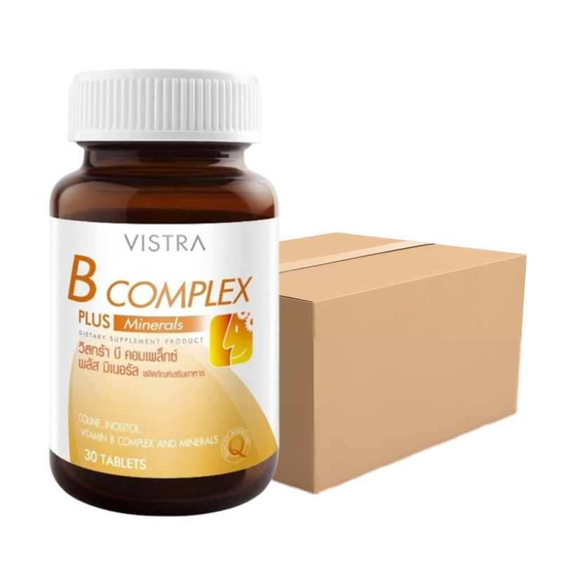 VISTRA Dietary Supplemen B-COMPLEX PLUS Minerals 36 g 30 Tablets x 24