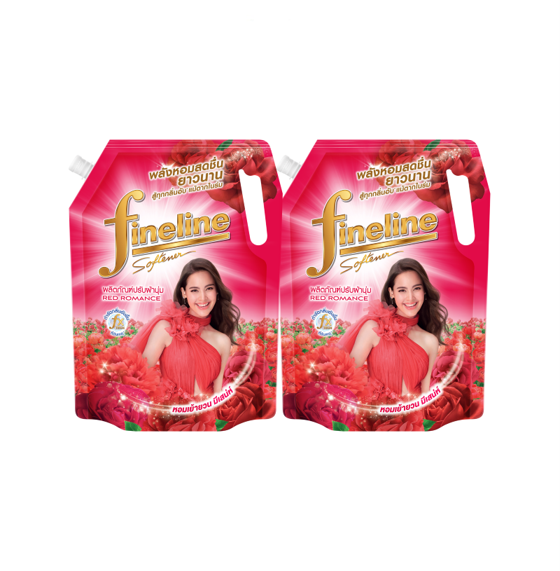 [Pack2] Fineline Fabric Softener Red Romance 1,300ml.  x2, Red