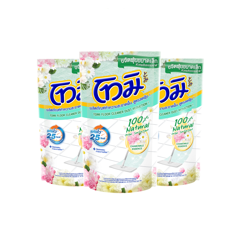 [Pack3] TOMI Floor Cleaner Dust Reduction Natural Essence Chamomile  550ml. X3