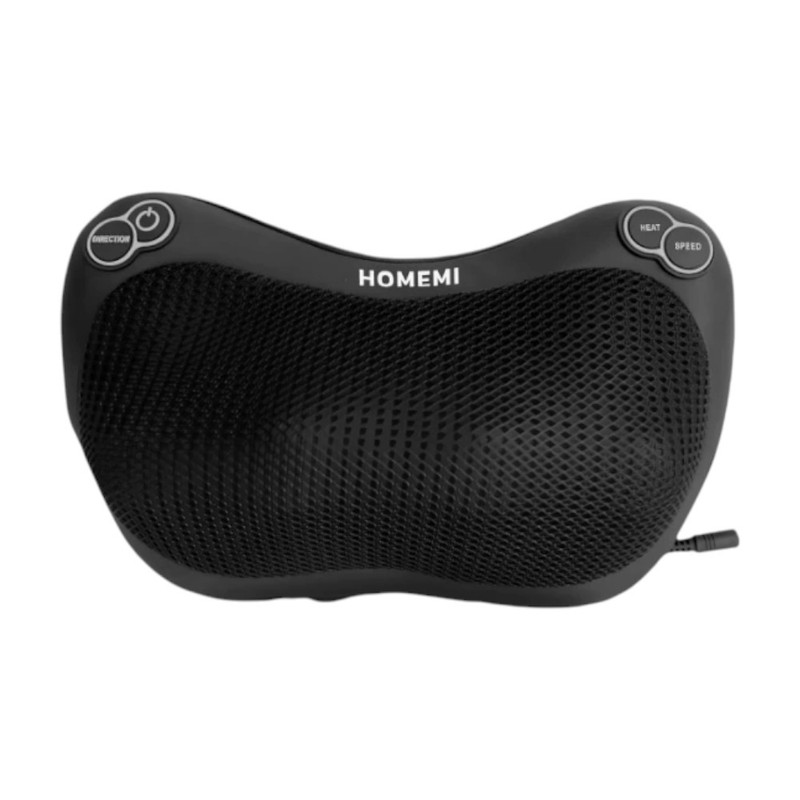Homemi เบาะนวดไร้สาย Massager Pad นวดประคบร้อน แขวนกับเบาะรถได้ มีแบตเตอรี่ในตัว (HM0051-P-BL)
