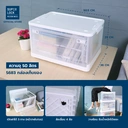 Thumbnail 2 of ซุปเปอร์ ล็อค กล่องเก็บของพับได้ เปิดฝาหน้า-หลัง รุ่น 5683 สีใส