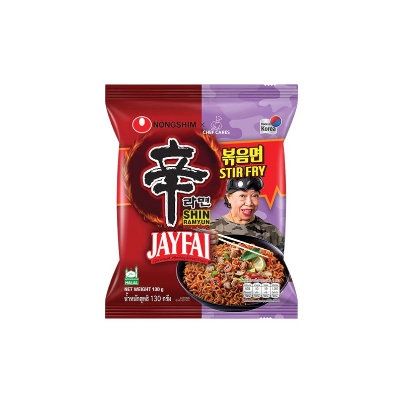 [ซองเดี่ยว] Nongshim x เจ๊ไฝ (ชินรามยอนเจ๊ไฝแบบแห้ง) SHIN RAMYUN STIR FRY