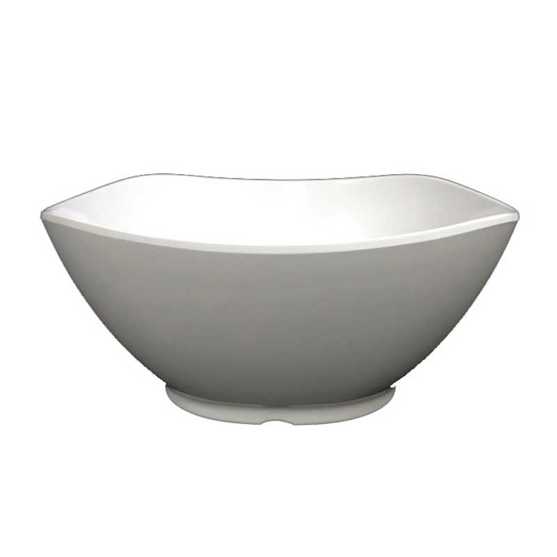 FLOWERWARE Square Bowl 7.5" White