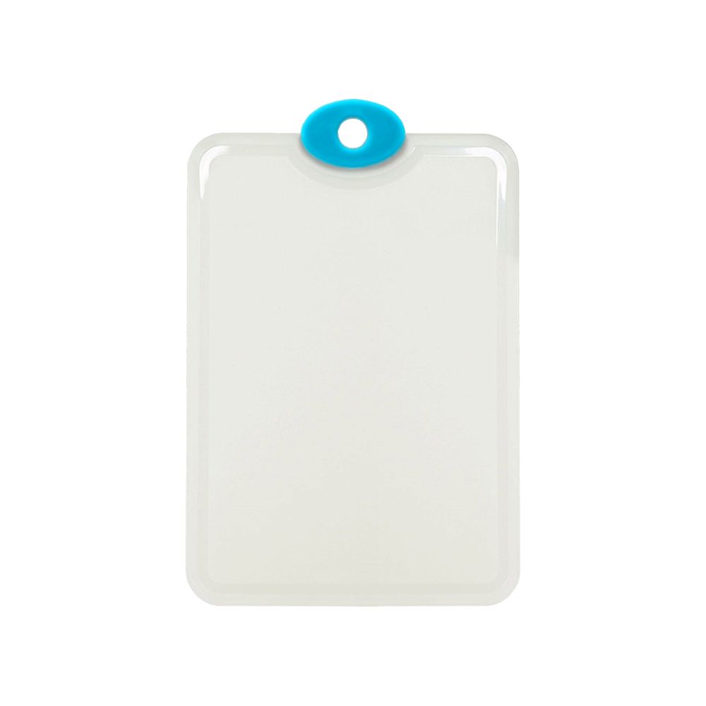 DKW Official HH-2333 เขียงพลาสติก (ไซซ์ M) Plastic cutting board (Size M) ขาวขุ่น-หูฟ้า