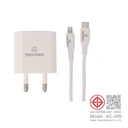 Thumbnail 4 of TECHPRO Wall USB Charger 1 USB-C PD20W + USB-C to Lightning Cable 1M.