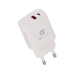 Thumbnail 2 of QplusWall Charger 1 USB-A (QC3.0) / 1 USB-C (PD20W) White