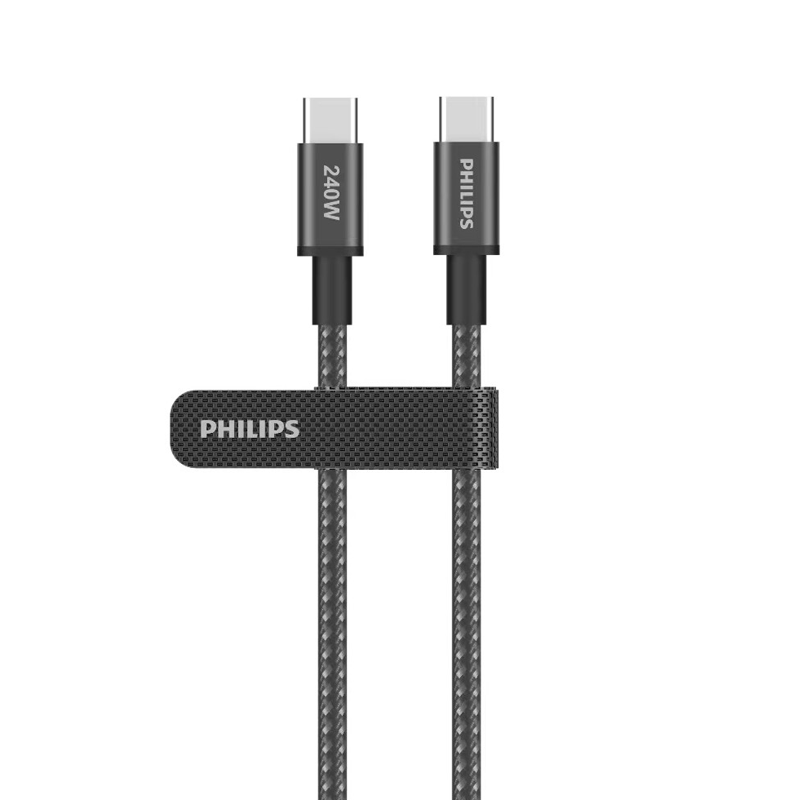 Philips สายชาร์จเร็ว 240W - Type C to C (USB 2.0) Power Delivery (PD) ยาว 1 เมตร รุ่น DLC7030C