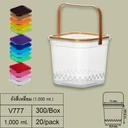 Thumbnail 3 of Panda Outlet ถังน้ำดื่มทรงสี่เหลี่ยม (1,000 ml.) + ฝาปิด + หู สีทอง,ไม่เจาะรู (แพ็ค 20 ชิ้น)