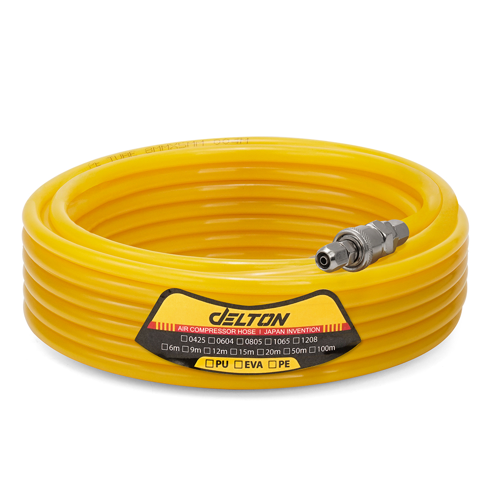 DELTON สายลม PE สายลมสําเร็จรูป อย่างดี ขนาด 8x5 มม. ความยาว 9 เมตร Polyethylene Tube สายต่อปั๊มลม