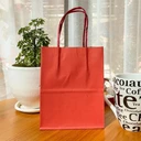 Thumbnail 2 of Matapat ถุงใส่เบเกอรี่ (แดง) ถุงสำหรับจัดเบรค ถุงของขวัญ -- SIZE : มินิ (50ใบ)ถุงหูหิ้วกระดาษคราฟท์สีดำ/แดง