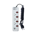 Thumbnail 1 of ดาต้า ปลั๊กไฟ Plug 3 Way 4 Switch 2 USB 3M. รุ่น HMWC4236