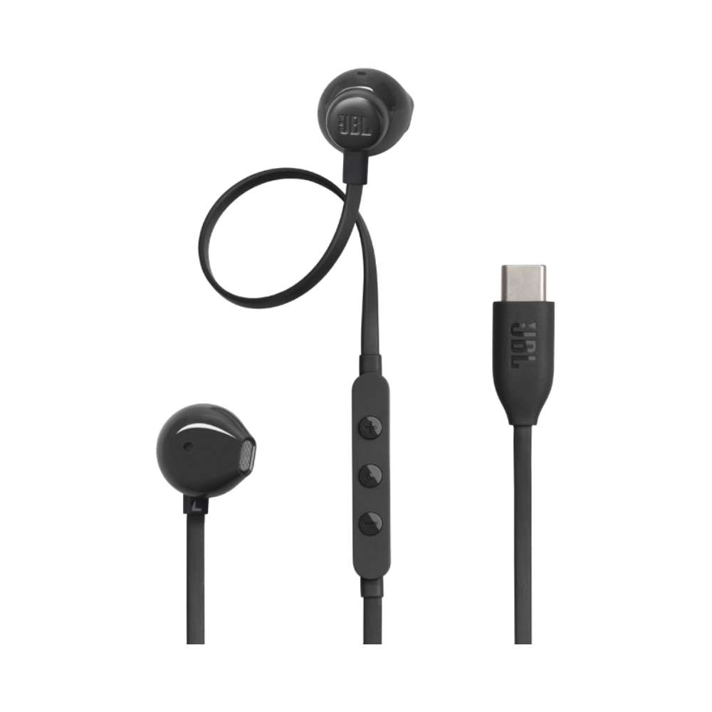 JBL Headphone Earbuds with Mic Model T305 USB-C Black