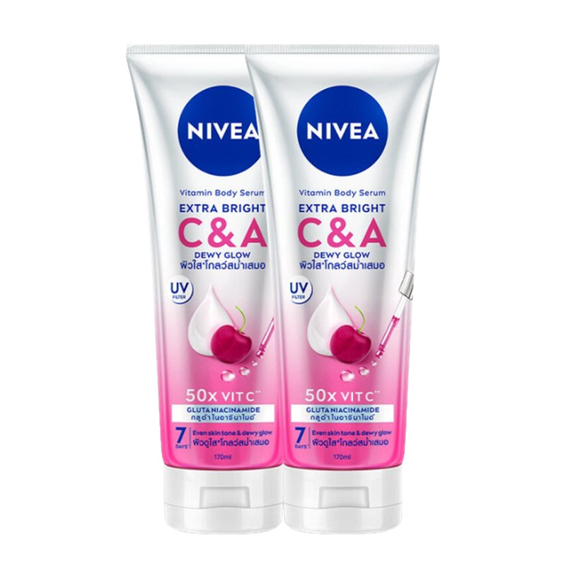 Nivea Vitamin Body Serum Extra Bright C and A 170 ml x 2