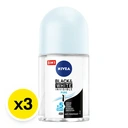 Thumbnail 2 of NIVEA Men Black and White Invisible Roll-On Antiperspirant Deodorant 25 ml x 3