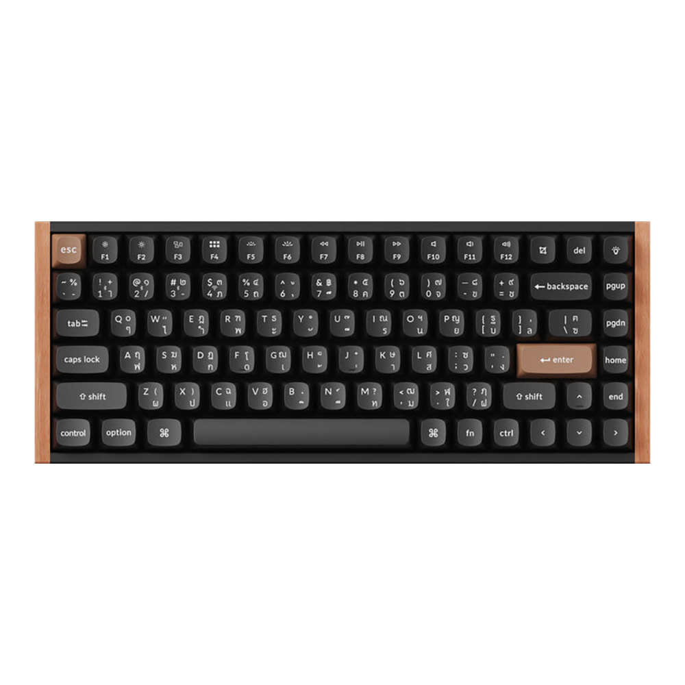 KEYCHRON WIRELESS KEYBOARD (คีย์บอร์ดไร้สาย) K2 MAX QMK/VIA RGB EN/TH - BLACK BANANA SWITCH
