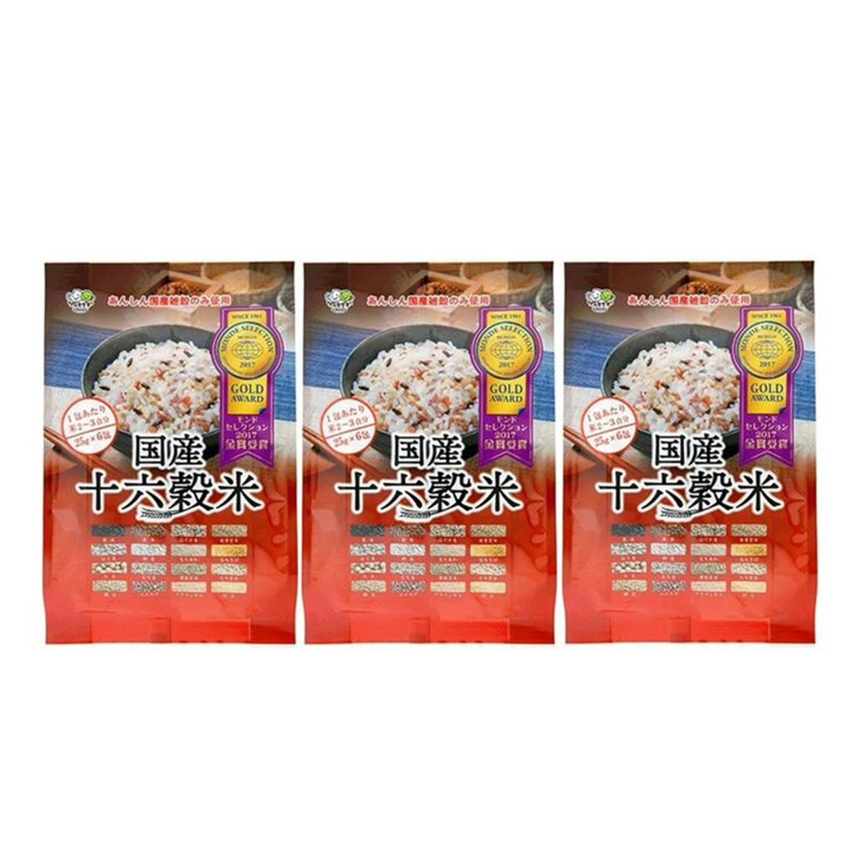 ทาเนโช ข้าวผสมธัญพืช 16 ชนิด 16 มัลติเกรน ไรซ์ ผสมข้าวบาร์เลย์ ข้าวกล้องข้าวเหนียว ข้าวกล้อง ถั่วเหลืองสีดํา ข้าวกล้องผิวสีฟ้า ข้าวแดง (ผลิตในประเทศญี่ปุ่น) ขนาด 150 กรัม x 3 ถุง